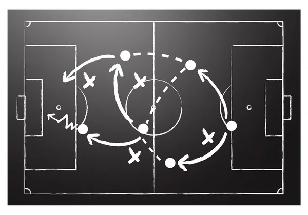 Voetbal vorming tactiek — Stockvector