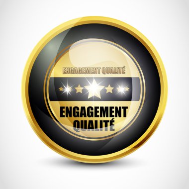 Engagement Qualite button clipart