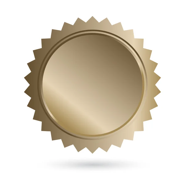Etiqueta de garantía de bronce en blanco — Vector de stock