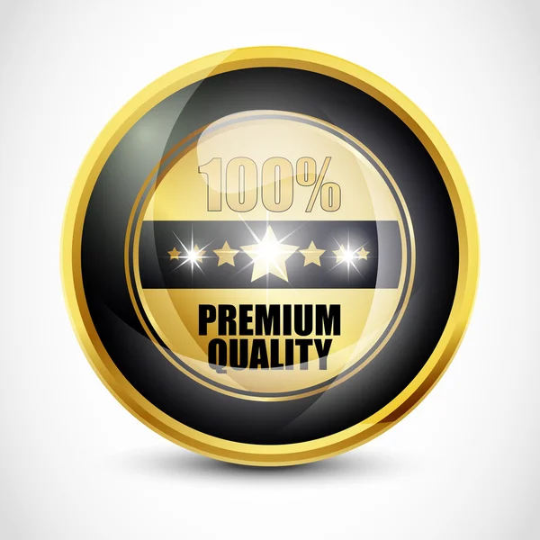 Botão de qualidade premium 100% — Vetor de Stock