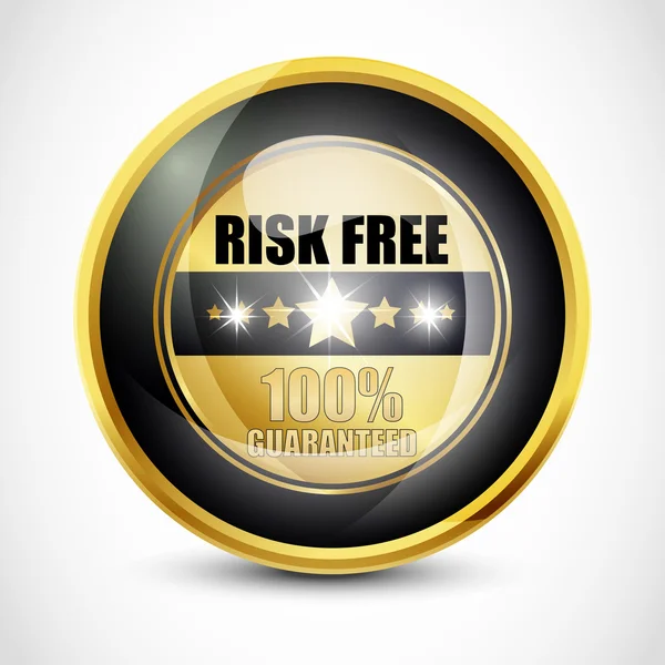 Risk Free Guaranteed Button — Stock Vector