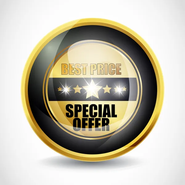 Speciale aanbieding 'Beste prijs' knop — Stockvector