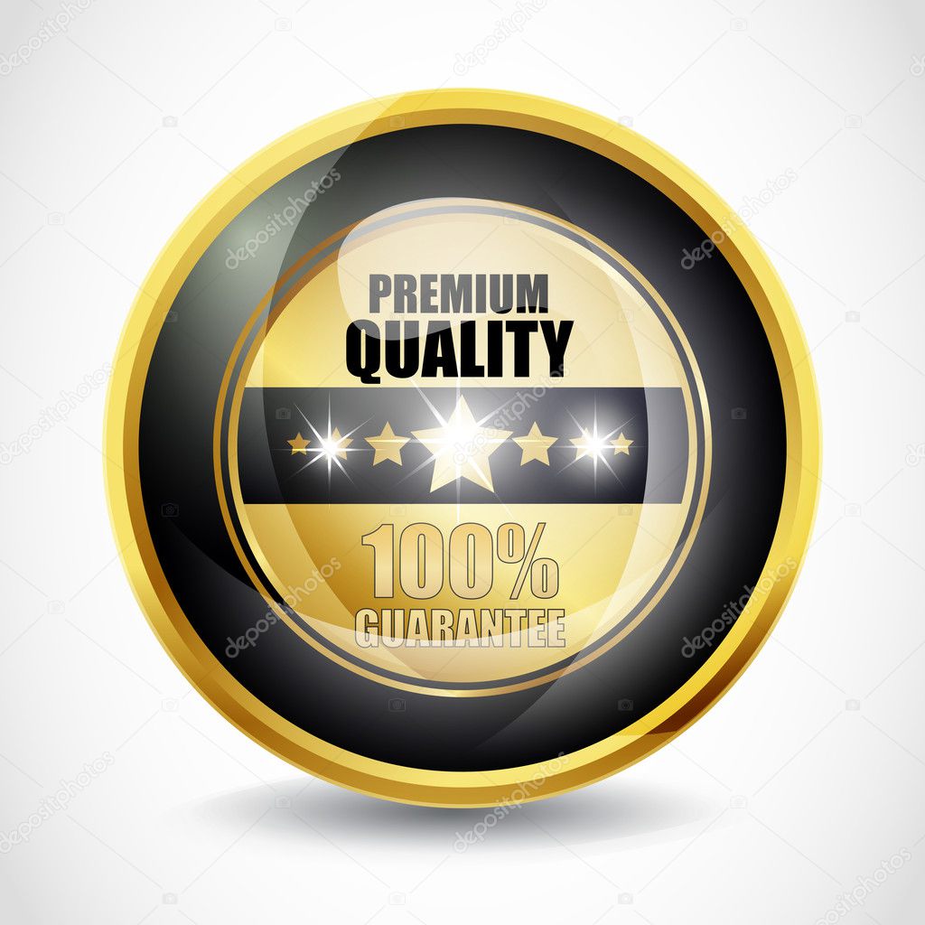 100% Guarantee 'Premium Quality' Button