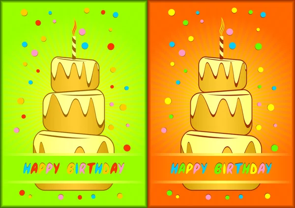 Greeting card happy birthday. — Stock Vector