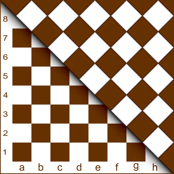 Chessboard half. — Stock Vector