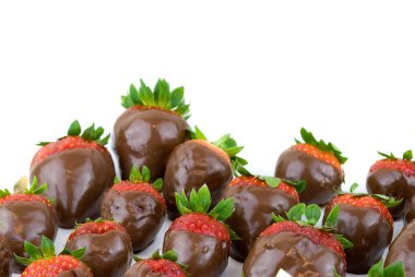 Strawberries and chocolate clipart