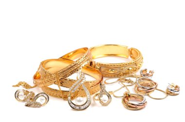 Golden jewelry clipart