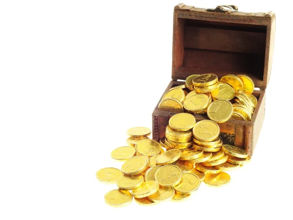 Lote de moedas de ouro — Fotografia de Stock