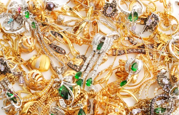Gold jewelry background — Stock Photo, Image