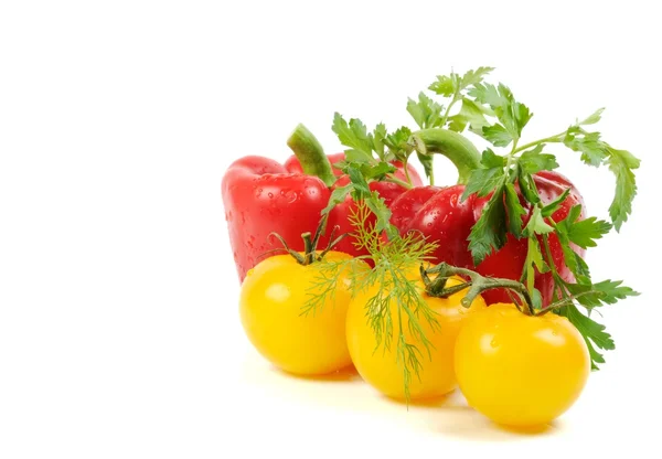 西红柿和胡椒 — 图库照片