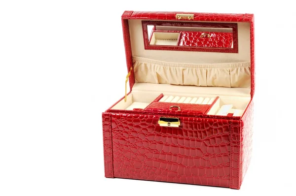 Caja de joyería roja —  Fotos de Stock
