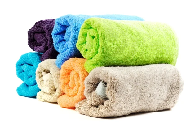 Čistě bavlněné ručníky — Stock fotografie