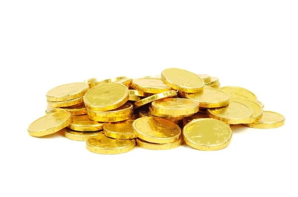 Monete d'oro in euro Immagini Stock Royalty Free