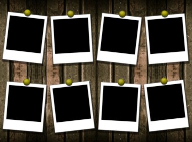 8 polaroid frames clipart