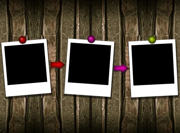 3 polaroid frames — Stock Photo, Image