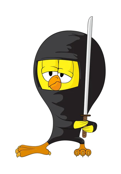Cartoon ninja chick — Stockvector