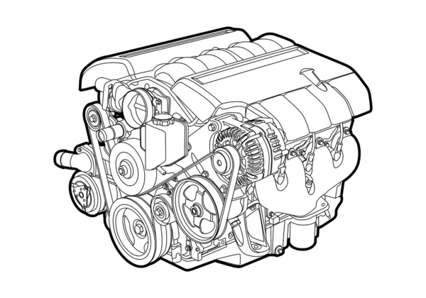 Вектор двигуна — стоковий вектор