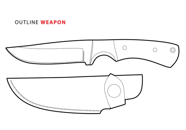 Контур ножем — стоковий вектор