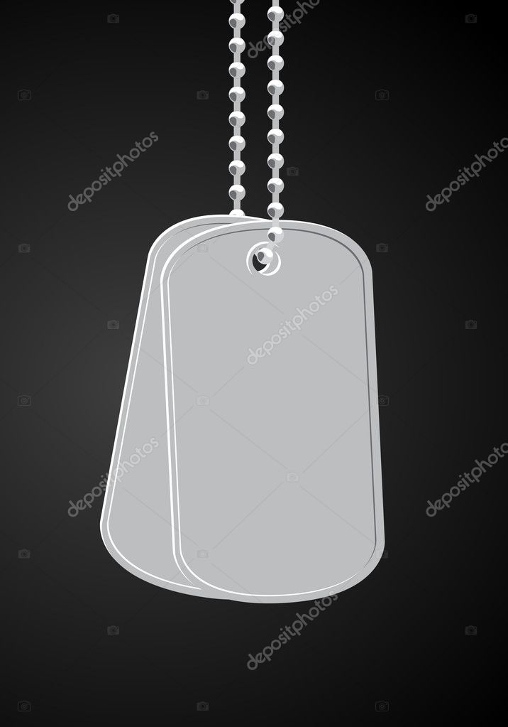 Military dog tags Royalty Free Vector Image - VectorStock