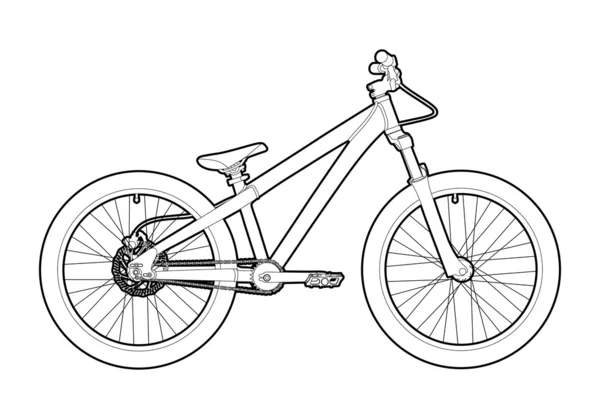 Outline bicycle — Stock Vector