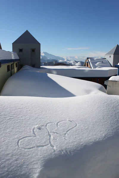 Schneebedeckte Dächer — Stockfoto