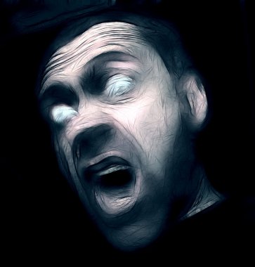 Zombie face clipart