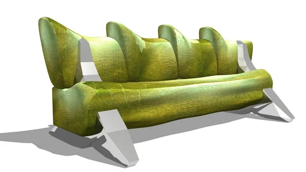 Grøn sofa - Stock-foto