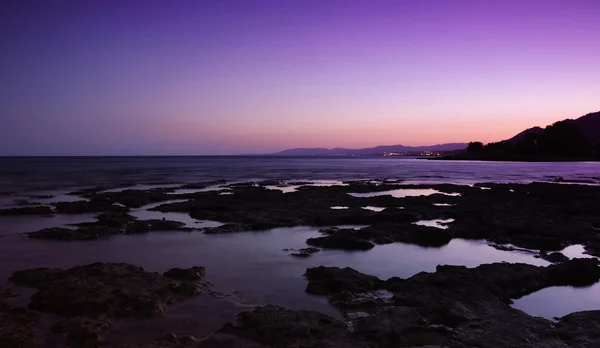 Rodos Adası egzotik ve vahşi günbatımı