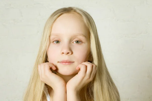 Face of girl close-up — Stock Photo, Image