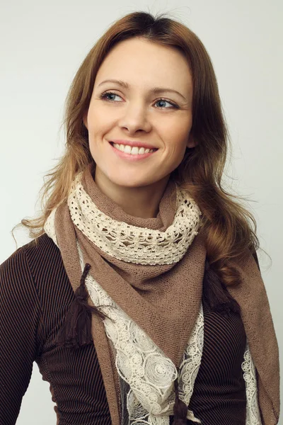 stock image Smiling woman - beautiful face close-up