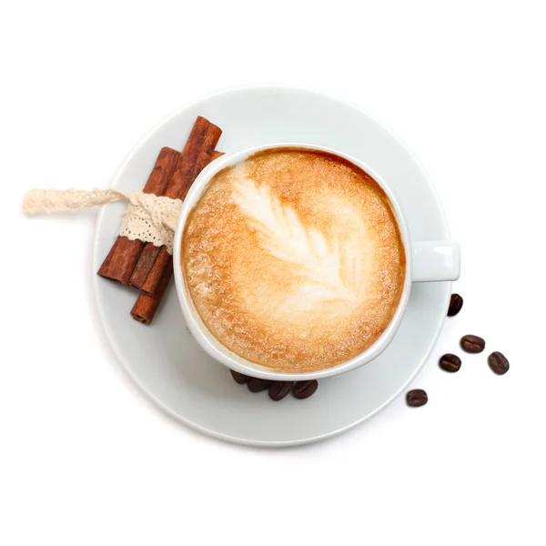 Kaffee isoliert auf weißem Hintergrund — Stockfoto