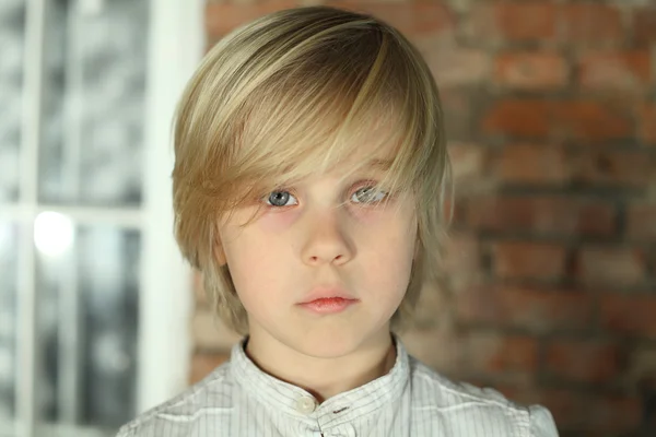 Gyermek fiú - arc közeli képe — Stock Fotó