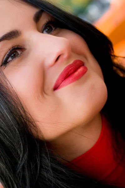 Close-up de jovem bela mulher saudável — Fotografia de Stock