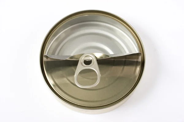 Abrir lata de metal vazio — Fotografia de Stock