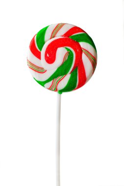 Beyaz arkaplanda lolipop izole edildi