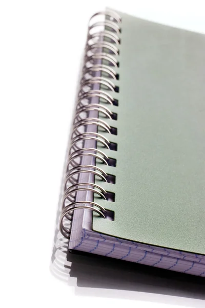 Bloco de notas com mola isolada em branco — Fotografia de Stock