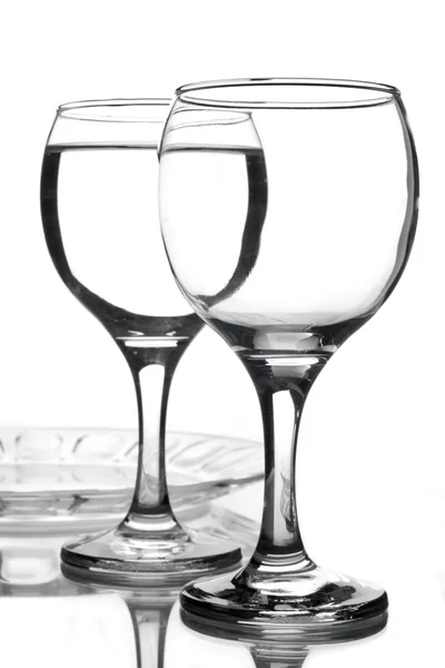 Elmélkedés a wineglasses — Stock Fotó