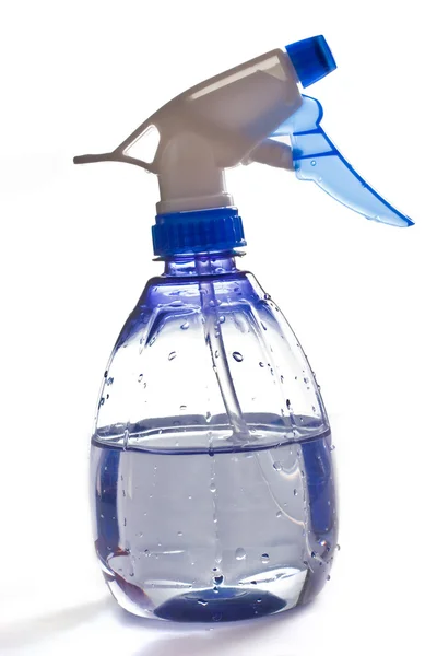 Průhledné plastové postřikovače láhev — Stock fotografie