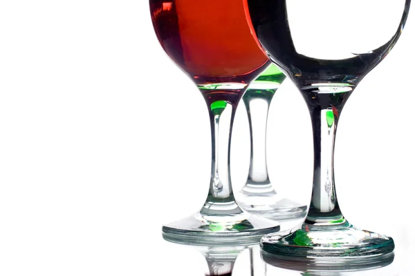 Bicchieri con liquidi multicolori — Foto Stock