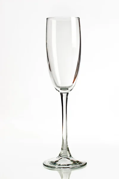 Ποτήρι σαμπάνιας απομονωμένο σε λευκό — Φωτογραφία Αρχείου