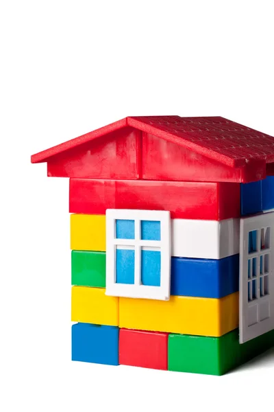 Beyaz izole oyuncak ev — Stok fotoğraf