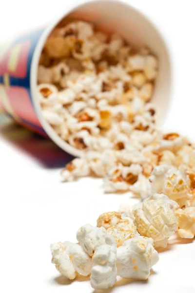 Skål med spilld popcorn — Stockfoto
