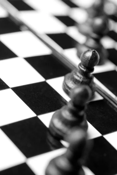 Chess cijfers aan boord — Stockfoto