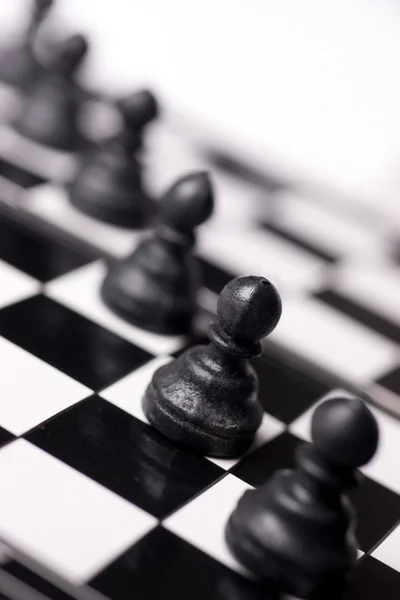 Peões no tabuleiro de xadrez — Fotografia de Stock