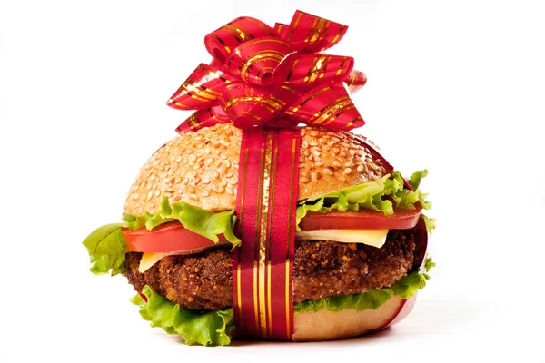 Presente de hambúrguer — Fotografia de Stock