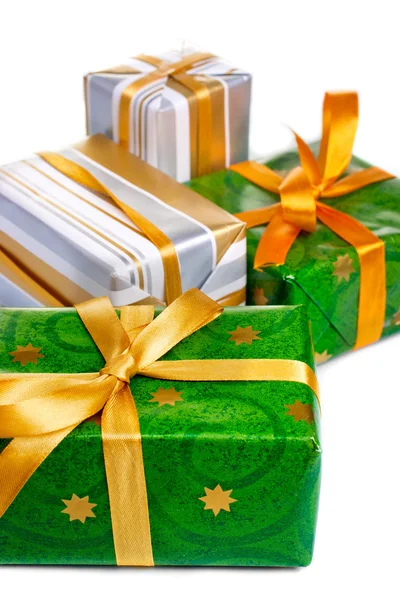 Sarılmış hediye kutuları — Stok fotoğraf