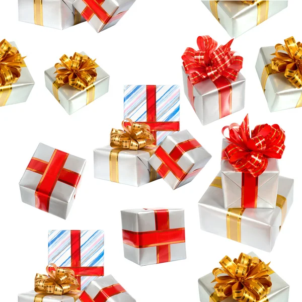 Gift boxes seamless background — Stock Photo, Image