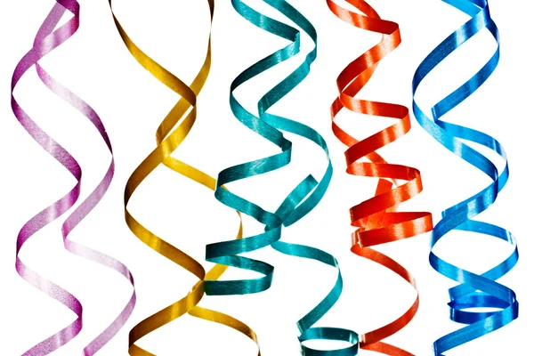 Multicolored curling stream paper — Stock Photo, Image