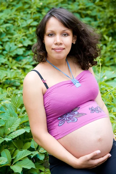 Beautiful young pregnant woman portrait Royalty Free Stock Photos