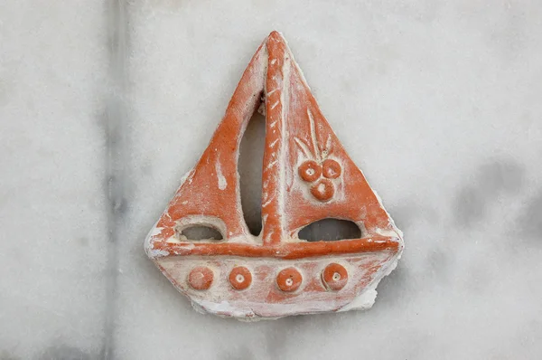 Barco pequeño cerámica tradicional — Foto de Stock